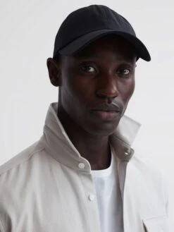 Reiss Navy Fento Ripstop Baseball Cap -Style Trend Shop D55741s2