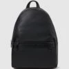 Reiss Black Drew Leather Zipped Backpack -Style Trend Shop D55827s