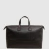 Reiss Chocolate Carter Leather Holdall -Style Trend Shop D55833s