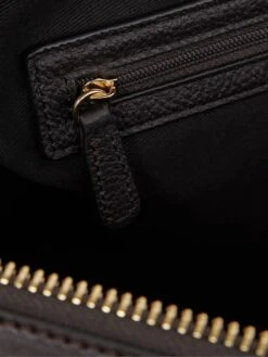 Reiss Chocolate Carter Leather Holdall -Style Trend Shop D55833s3