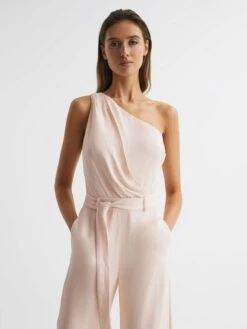 Reiss Nude Eliza Off-The-Shoulder Jumpsuit -Style Trend Shop D56 076s3