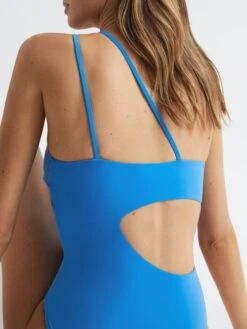 Reiss Blue Adeline One Shoulder Cut-Out Swimsuit 15 Reiss Blue Adeline One Shoulder Cut-Out Swimsuit -Style Trend Shop D57 925s7