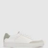 Reiss Sage/White Ashley Low Top Leather Trainers 1 Reiss Sage/White Ashley Low Top Leather Trainers -Style Trend Shop D57 930s