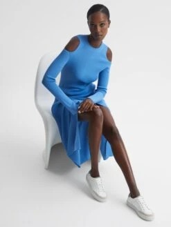 Reiss Sage/White Ashley Low Top Leather Trainers -Style Trend Shop D57 930s2