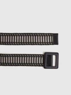 Reiss Black/Neutral Daisy Raffia Buckled Belt -Style Trend Shop D57 975s3