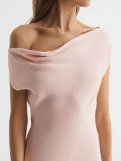 Reiss Nude Loretta Off-The-Shoulder Maxi Dress -Style Trend Shop D57 996s4