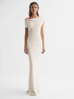 Reiss Ivory Loretta Off-The-Shoulder Maxi Dress 13 Reiss Ivory Loretta Off-The-Shoulder Maxi Dress -Style Trend Shop D57 997s6