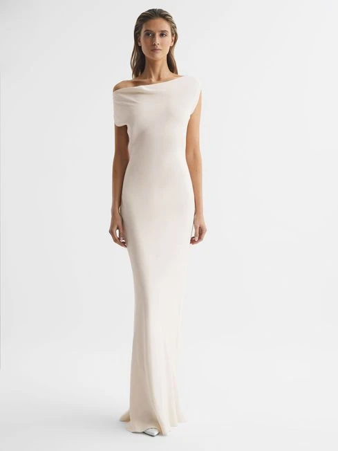 Reiss Ivory Loretta Off-The-Shoulder Maxi Dress 8 Reiss Ivory Loretta Off-The-Shoulder Maxi Dress - Image 6