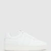 Reiss White Aira Mid Top Leather Trainers -Style Trend Shop D58 011s
