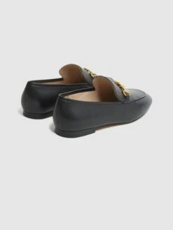 Reiss Black Evan Chain Detail Loafers -Style Trend Shop D58009s5