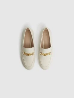 Reiss Off White Evan Chain Detail Loafers -Style Trend Shop D58010s4
