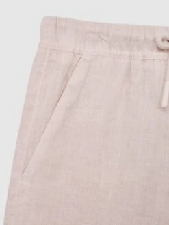 Reiss Soft Pink Cleo Senior Linen Drawstring Trousers 13 Reiss Soft Pink Cleo Senior Linen Drawstring Trousers -Style Trend Shop D62 082s6