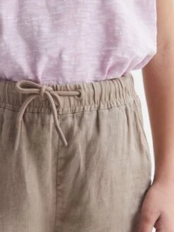 Reiss Mink Cleo Junior Linen Drawstring Trousers -Style Trend Shop D62 084s4