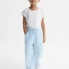 Reiss Ice Blue Cleo Junior Linen Drawstring Trousers 1 Reiss Ice Blue Cleo Junior Linen Drawstring Trousers -Style Trend Shop D62 085s