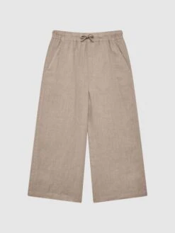 Reiss Mink Cleo Senior Linen Drawstring Trousers 9 Reiss Mink Cleo Senior Linen Drawstring Trousers -Style Trend Shop D62 099s2