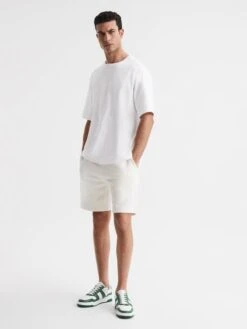 Reiss White Tate Oversized Garment Dye T-Shirt -Style Trend Shop D65 819s3