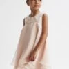 Reiss Pink Alexis Junior Layered Tulle Dress -Style Trend Shop D68 945s