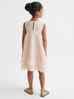 Reiss Pink Alexis Junior Layered Tulle Dress -Style Trend Shop D68 945s5