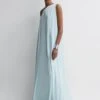 Reiss Green Charly One Shoulder Maxi Dress -Style Trend Shop D68 990s