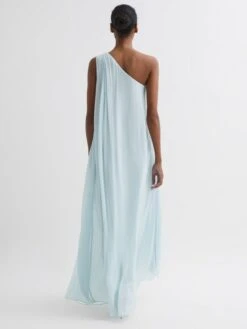 Reiss Green Charly One Shoulder Maxi Dress -Style Trend Shop D68 990s4