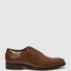 Reiss Tan Bay Leather Whole Cut Shoes -Style Trend Shop D68186s