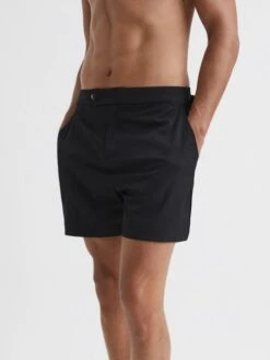 Reiss Black Sun Side Adjuster Swim Shorts