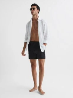 Reiss Black Sun Side Adjuster Swim Shorts -Style Trend Shop D69022s6