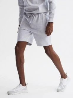 Reiss Grey Melange Robin Textured Drawstring Shorts 12 Reiss Grey Melange Robin Textured Drawstring Shorts -Style Trend Shop D70 194s5