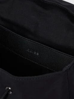 Reiss Black Danny Leather Drawstring Backpack -Style Trend Shop D70154s3