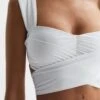Reiss White Cristina Wrap Design Bikini Top -Style Trend Shop D72 429s