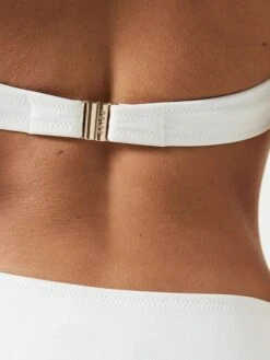 Reiss White Iris Halter Bikini Top With Button Detail -Style Trend Shop D72427s6