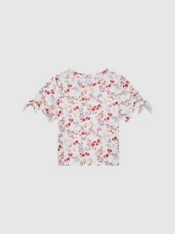Reiss Multi Tally Senior Printed Cotton T-Shirt -Style Trend Shop D74 781s2