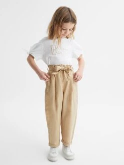 Reiss White Tally Senior Printed Cotton T-Shirt -Style Trend Shop D74 783s4