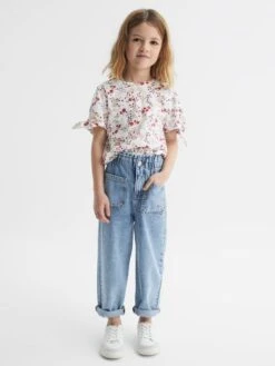 Reiss Multi Tally Junior Printed Cotton T-Shirt -Style Trend Shop D74 784s3