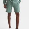 Reiss Fern Green Henry Garment Dye Jersey Shorts 2 Reiss Fern Green Henry Garment Dye Jersey Shorts -Style Trend Shop D74 793s
