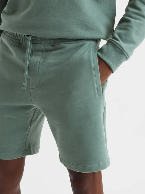 Reiss Fern Green Henry Garment Dye Jersey Shorts 6 Reiss Fern Green Henry Garment Dye Jersey Shorts - Image 4