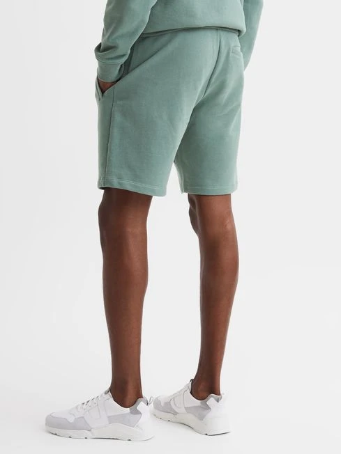Reiss Fern Green Henry Garment Dye Jersey Shorts 7 Reiss Fern Green Henry Garment Dye Jersey Shorts - Image 5