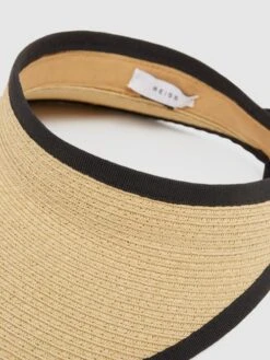 Reiss Natural Ella Paper Straw Visor -Style Trend Shop D74469s4