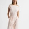 Reiss Nude Maple Petite Off-The-Shoulder Jumpsuit -Style Trend Shop D75714s