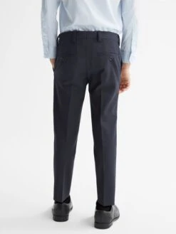 Reiss Navy Hope Senior Modern Fit Mixer Trousers -Style Trend Shop D75722s5