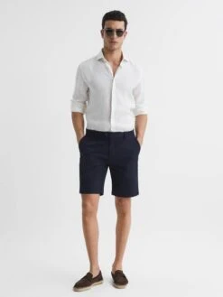 Reiss Navy Wicket Modern Fit Chino Shorts -Style Trend Shop D76 849s3