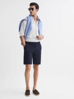 Reiss Navy Wicket Modern Fit Chino Shorts -Style Trend Shop D76 849s6
