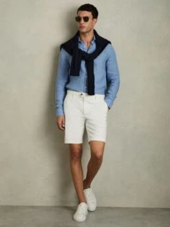 Reiss White Wicket Modern Fit Chino Shorts