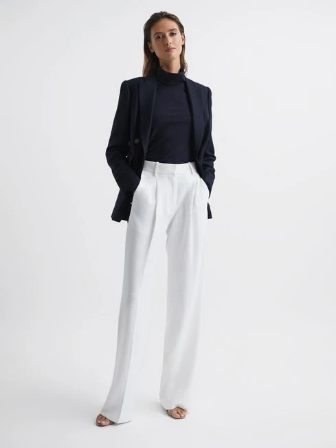 Reiss Navy Larsson Double Breasted Twill Blazer 5 Reiss Navy Larsson Double Breasted Twill Blazer - Image 3