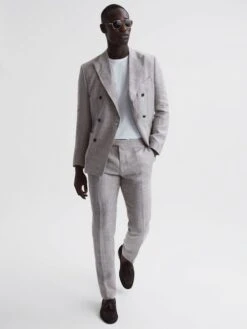 Reiss White Caspian Mercerised Crew Neck T-shirt -Style Trend Shop D80 037s3