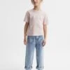 Reiss Blue Elodie Senior High Rise Washed Jeans -Style Trend Shop D80 057s