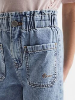 Reiss Blue Elodie Senior High Rise Washed Jeans -Style Trend Shop D80 057s4