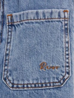 Reiss Blue Elodie Senior High Rise Washed Jeans -Style Trend Shop D80 057s7