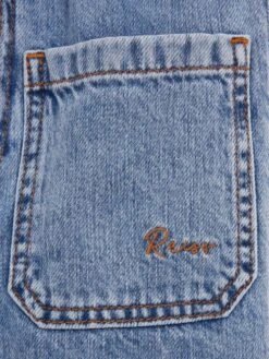 Reiss Blue Elodie Junior High Rise Washed Jeans -Style Trend Shop D80 058s7