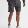 Reiss Washed Black Henry Garment Dye Jersey Shorts -Style Trend Shop D87 097s